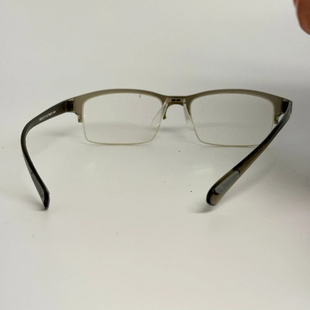 Bellagio #679 Eyeglasses Taupe Brown Semi-Rimless Rectangular Frames 52-17-145